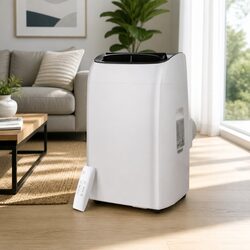 Portable Air Conditioner 12000BTU Cooling Dehumidifier Fan 3-in-1 White Remote