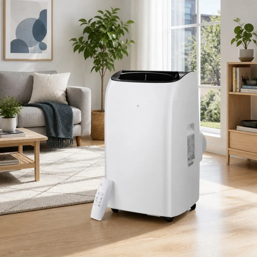 Portable Air Conditioner 3in1 White 12000BTU Cooling Dehumidifier Fan with Remote Control