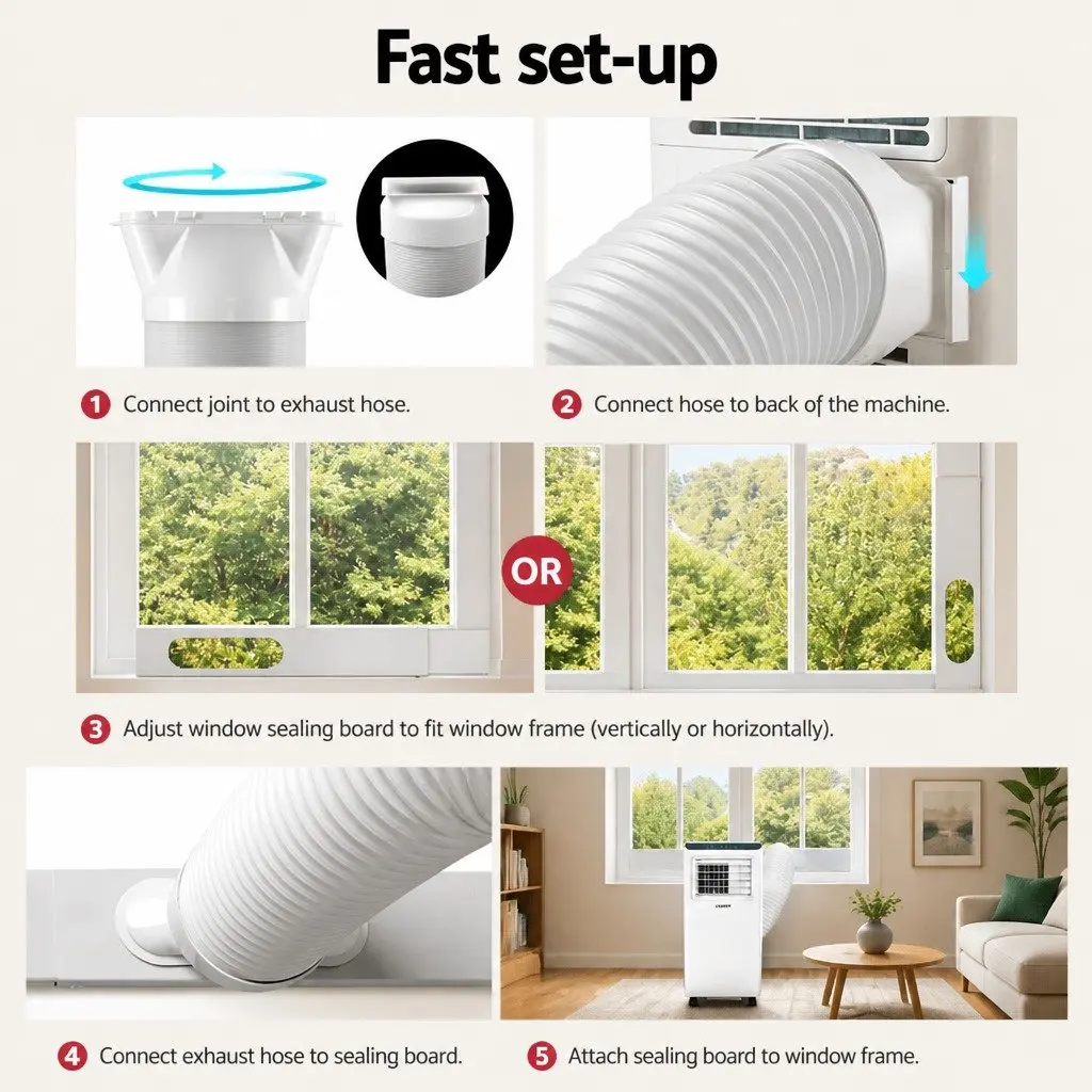 Portable Air Conditioner 7000BTU 3-in-1 Unit White