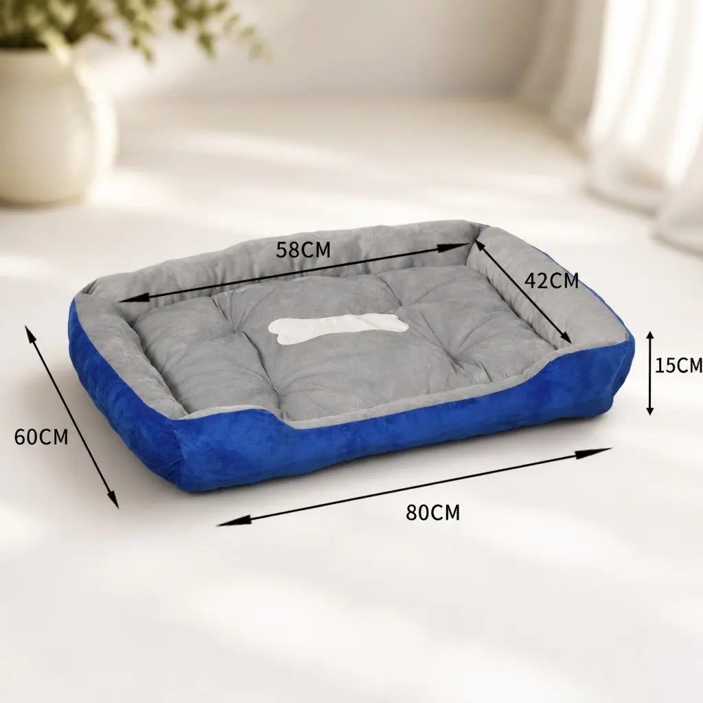Pet Bed Mattress Oxford Cloth PP Cotton Large Navy Washable Soft Cushion Sleep Mat