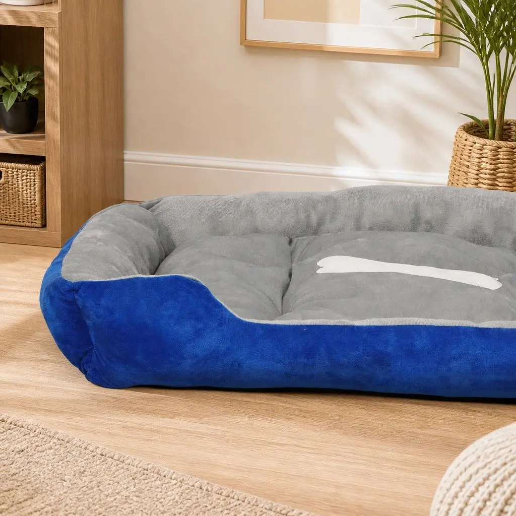Pet Bed Mattress Oxford Cloth PP Cotton Large Navy Washable Soft Cushion Sleep Mat