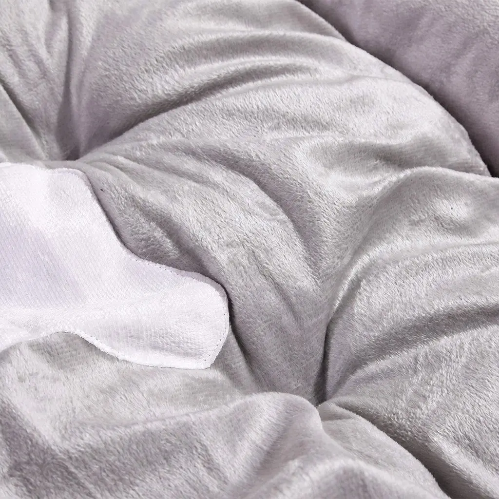 XXL Sleeping Mat Soft Oxford Cloth Warm Pet Bed for Dogs Cats Grey Black or Grey Navy
