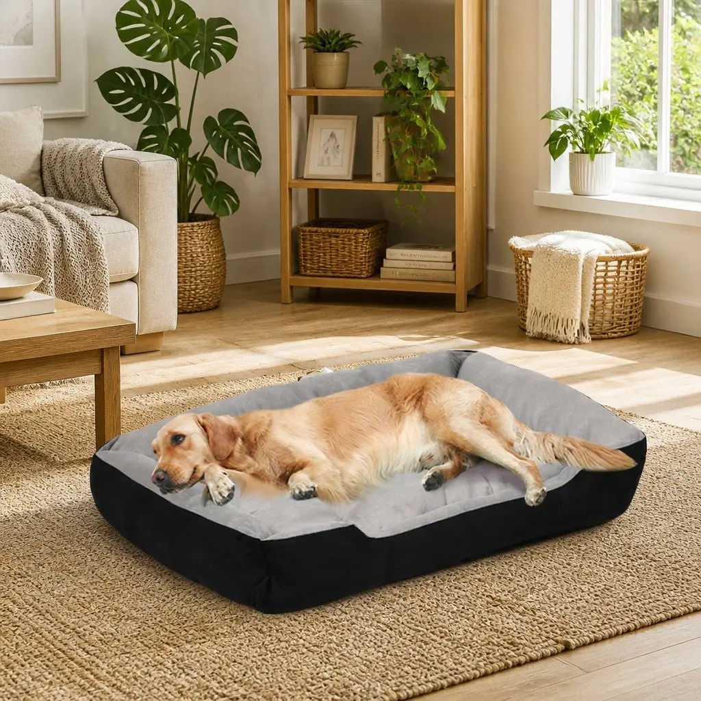 XXL Sleeping Mat Soft Oxford Cloth Warm Pet Bed for Dogs Cats Grey Black or Grey Navy