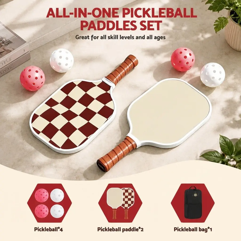 Pickleball Paddle Set for Home and Outdoor Use