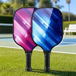 Pickleball Paddle Set Honeycomb Core Fibreglass Racquet With 4 Balls Storage Bag