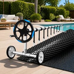 Practical Solar Pool Cover 10x4m with Easy-to-Use Roller