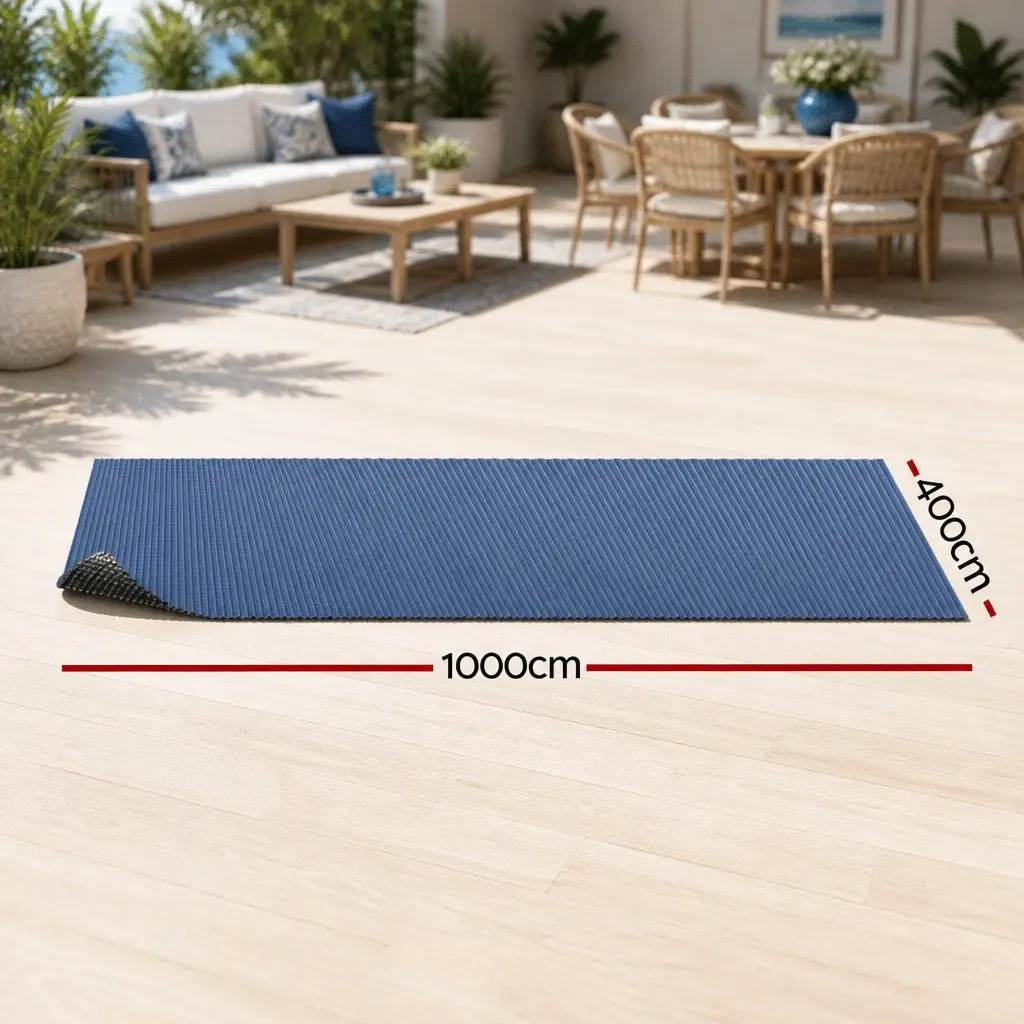 Pool Cover Solar Blanket Blue Black 10x4m 600 Micron Bubble Heat Retention