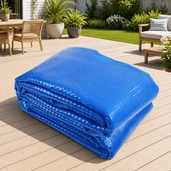 Solar Pool Cover 10.5x4.2m 500 Micron Bubble Blue Silver Isothermal Swimming