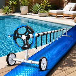 Practical 11x4.8m Pool Cover with Easy Roller System