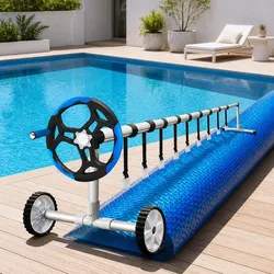 Practical 11x4.8m Pool Cover with Easy Roller System