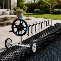 Practical Solar Pool Cover 11m x 4.8m with Aluminium Roller