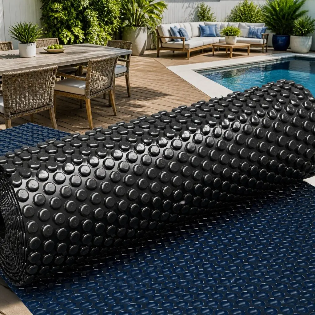 Pool Cover 11x4.8m Solar Blanket 600 Micron Bubble Heat Retention Blue Black