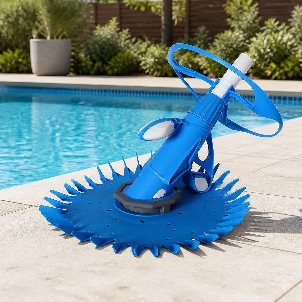 Automatic Pool Cleaner Suction Device 46cm Diameter Blue Suitable for 0.8m to 3m Pools