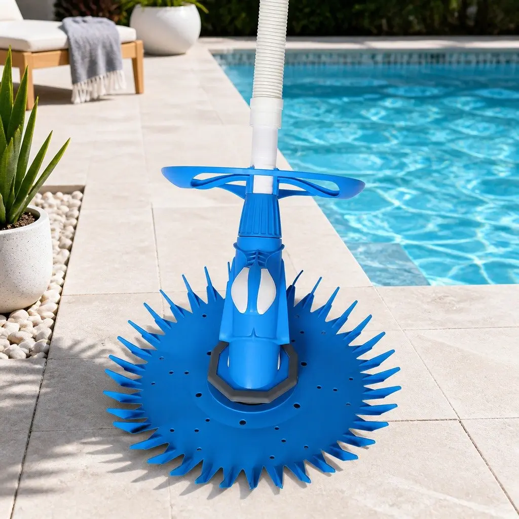 Automatic Pool Cleaner Suction Device 46cm Diameter Blue Suitable for 0.8m to 3m Pools