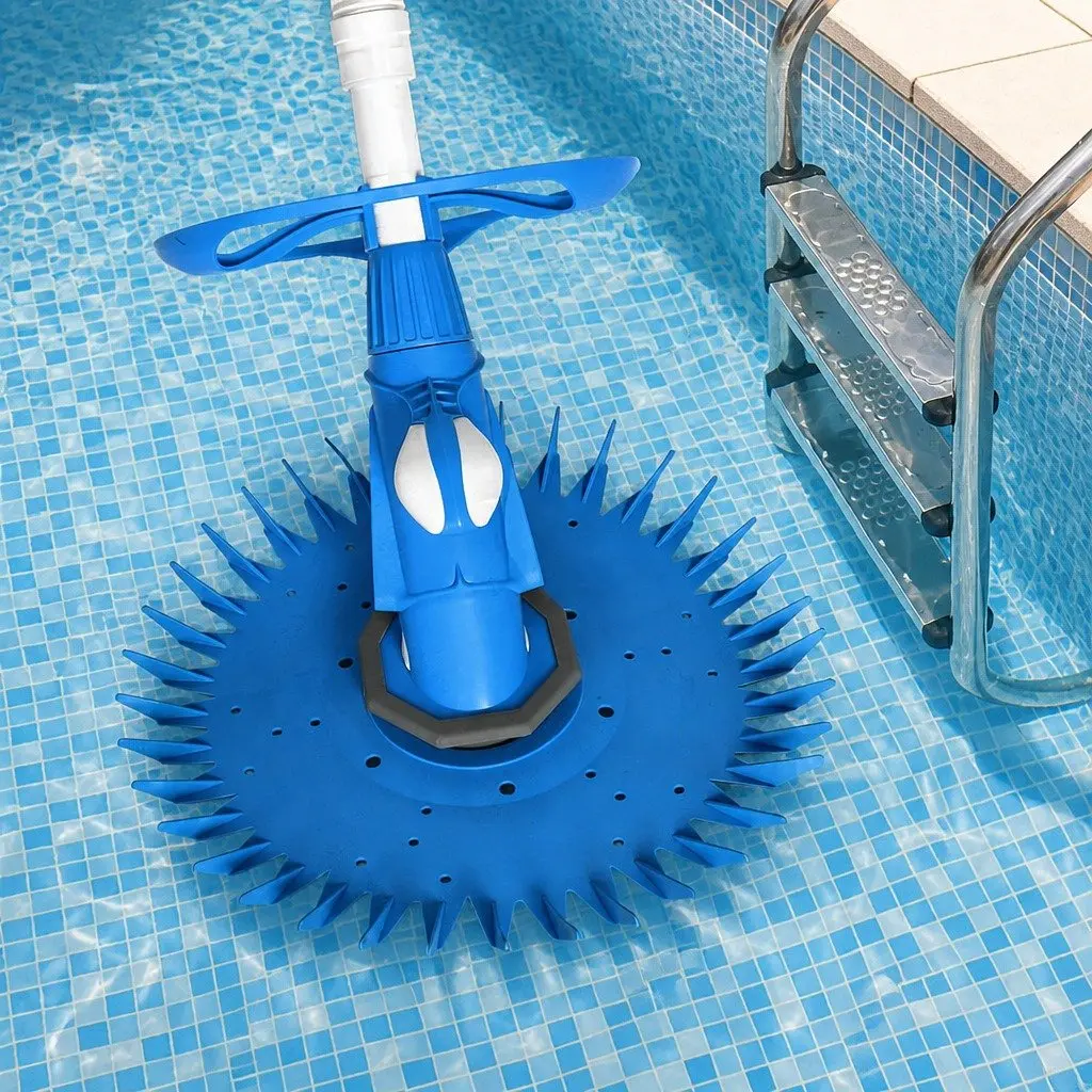 Automatic Pool Cleaner Suction Device 46cm Diameter Blue Suitable for 0.8m to 3m Pools