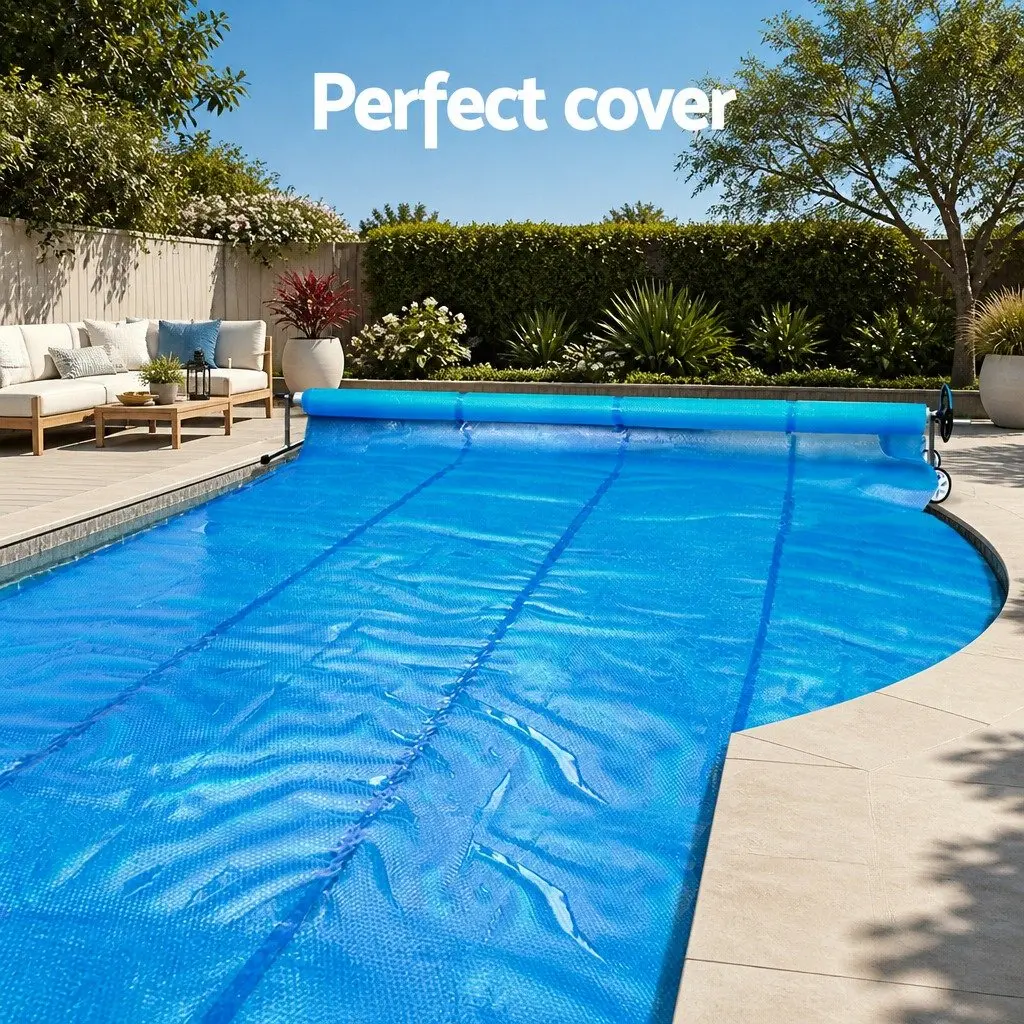 Pool Cover Solar Blanket 6.5x3m 400 Micron Aluminium Roller Heat Retention System