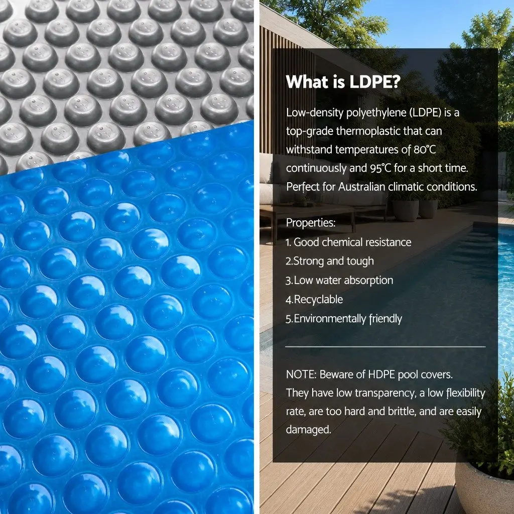 Pool Cover 6.5x3m 500 Micron Solar Blanket with Aluminium Roller Swimming Pool