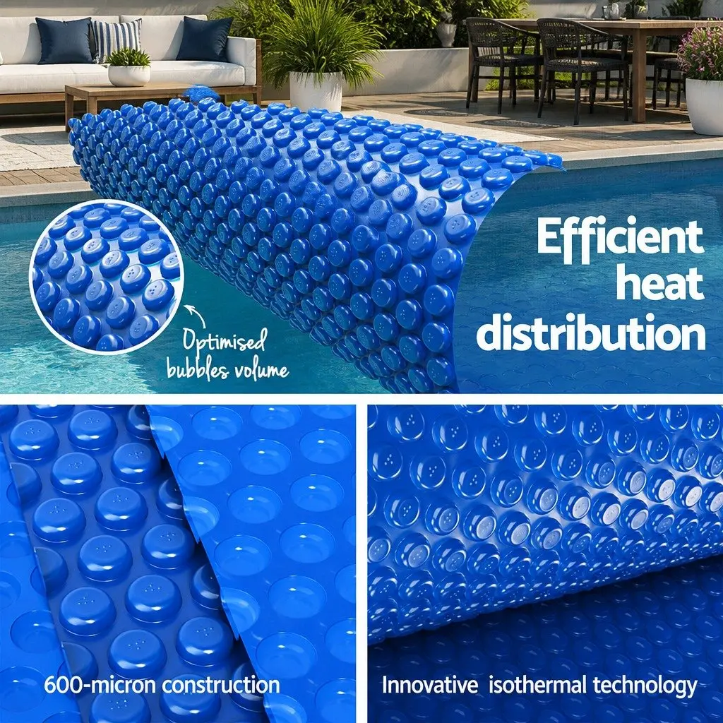 Pool Cover 6.5x3m Solar Blanket 600 Micron Bubble Blue Swimming Pool Protection