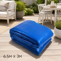 Solar Pool Cover 6.5x3m 400 Micron Bubble Blue Silver Isothermal Swimming