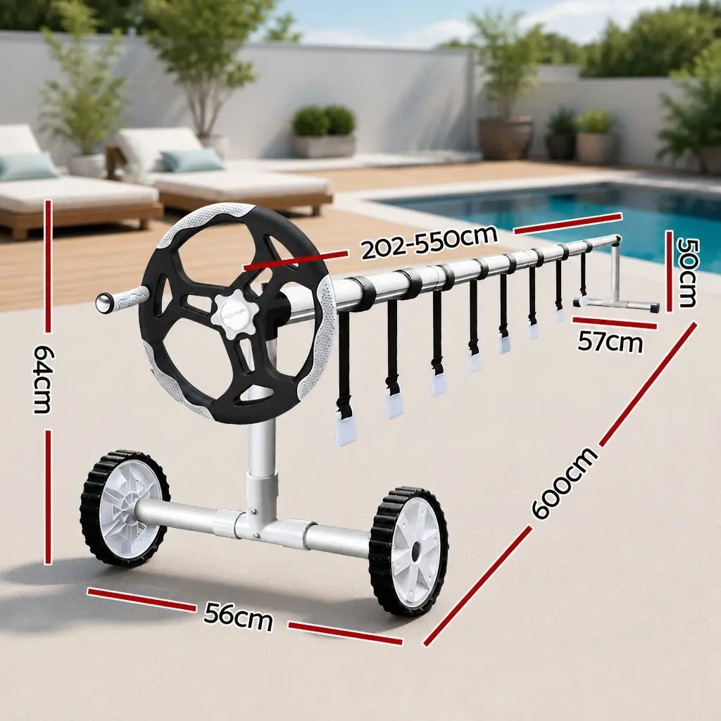 7x4m Solar Cover & Roller for Pool Maintenance