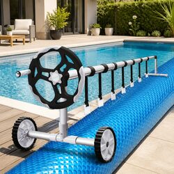 Practical 8x4.2m Pool Cover with Solar Blanket for Easy Use