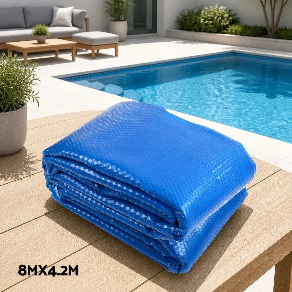 8x4.2m Pool Cover with Solar Blanket for Easy Use