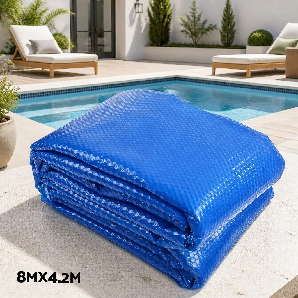 8m x 4.2m Pool Cover with Roller for Easy Use