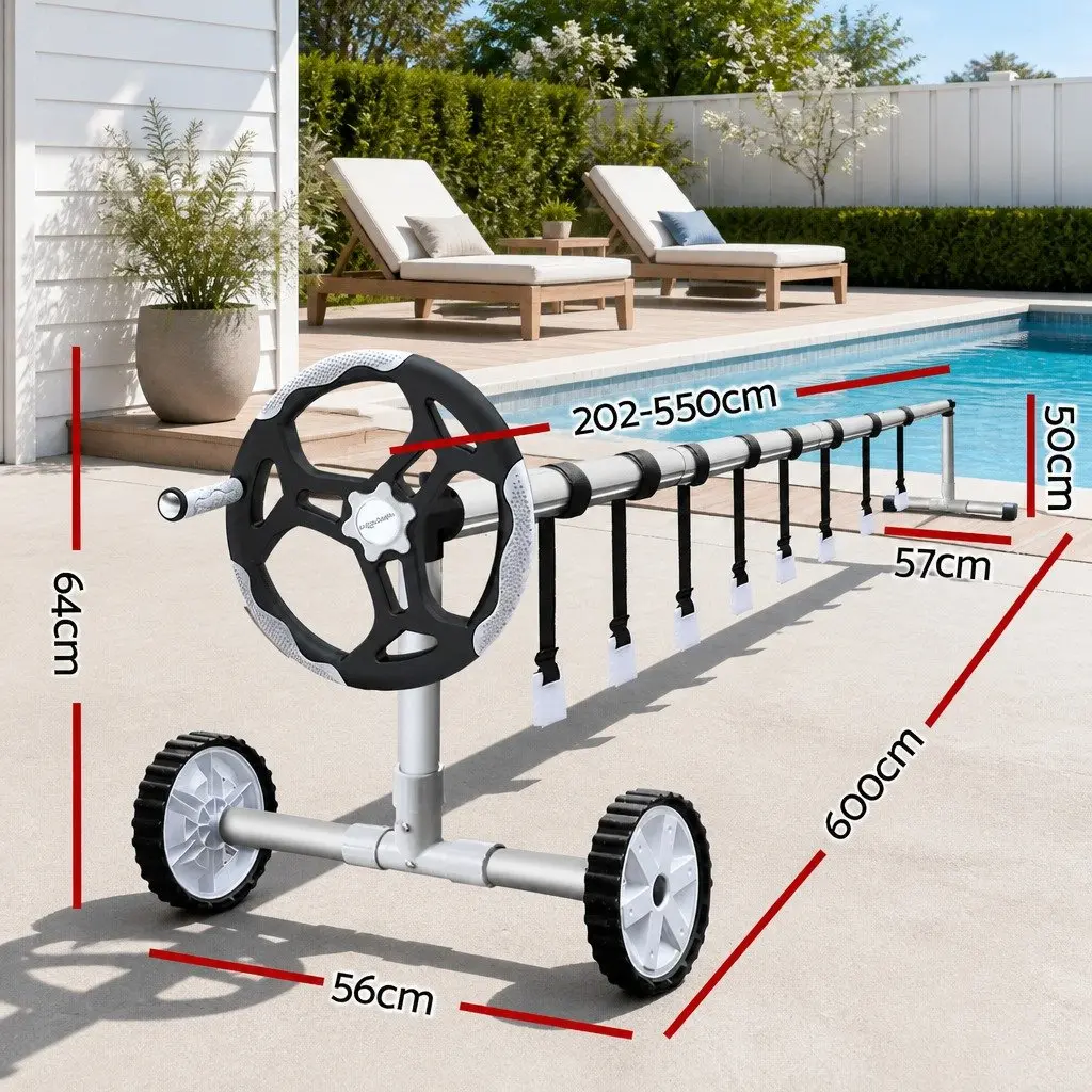 Pool Cover 8x4.2m 400 Micron Solar Blanket Roller Aluminium Heat Distribution