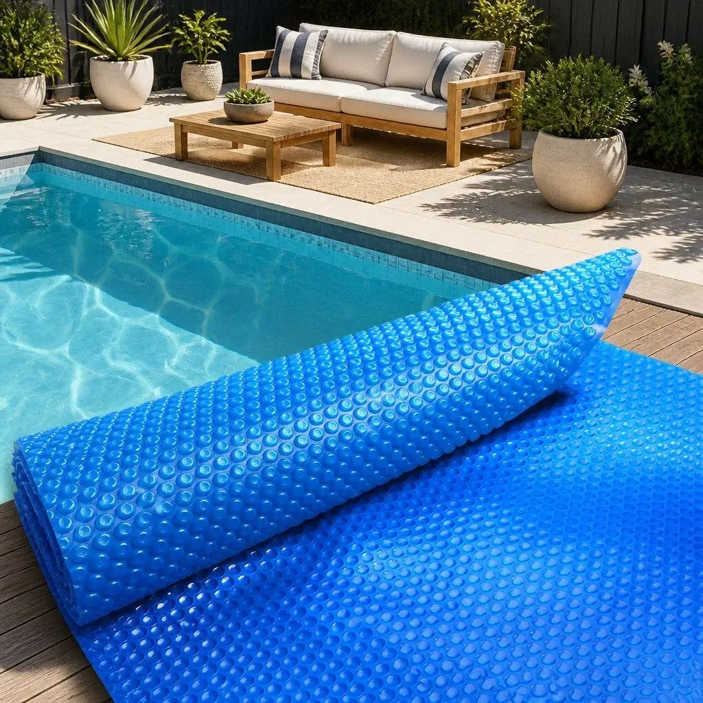 Solar Pool Cover 8M x 4.2M 400 Micron Blue Low Density Polyethylene