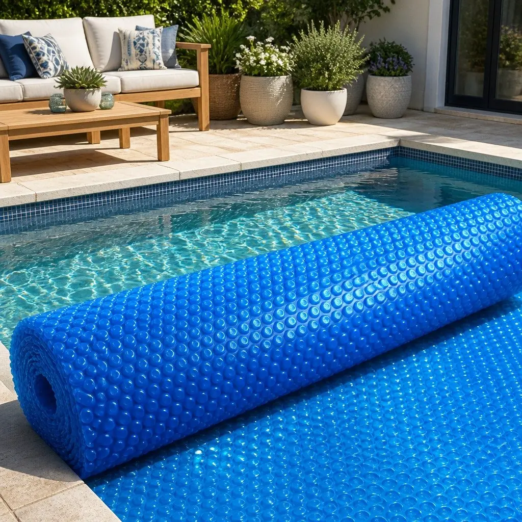 Solar Pool Cover 8M x 4.2M 400 Micron Blue Low Density Polyethylene