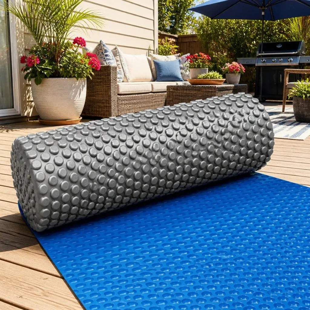 Solar Pool Cover 8x4.2m 600 Micron Bubble Heat Blanket Blue Silver Isothermal