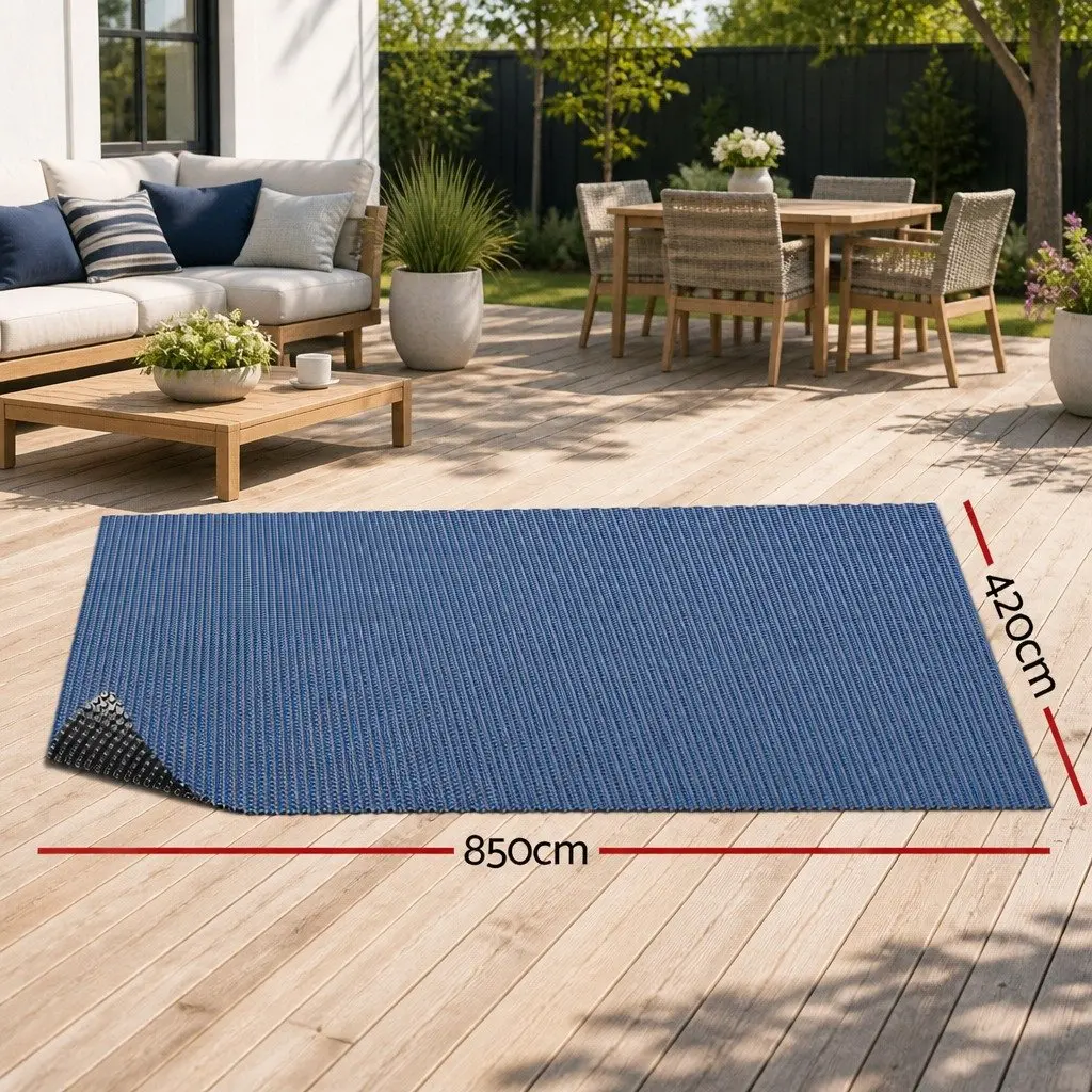Solar Cover 8.5x4.2m 600 Micron Bubble Blanket Blue Black for Swimming Pool Heat Retention and UV Protection