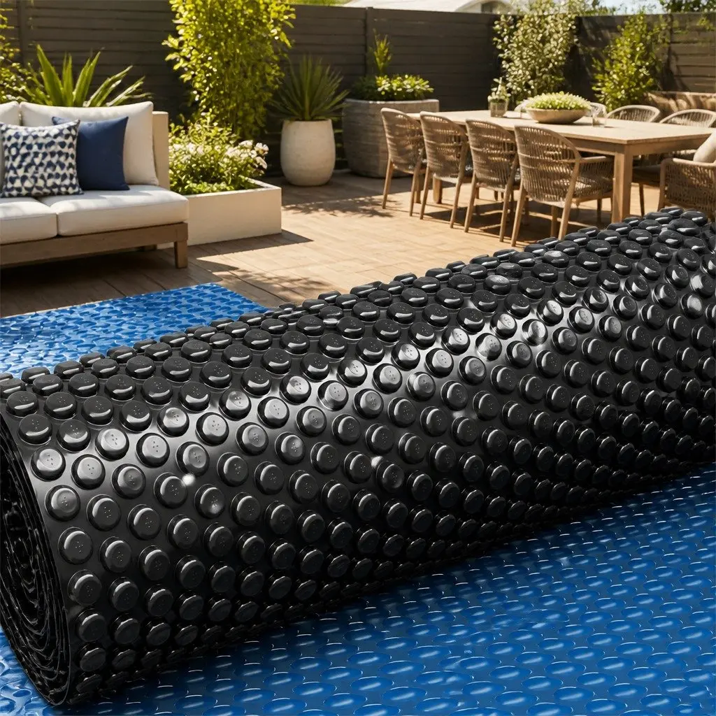 Solar Cover 8.5x4.2m 600 Micron Bubble Blanket Blue Black for Swimming Pool Heat Retention and UV Protection