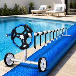 Practical Solar Pool Cover 8.5x4.2m with Easy Roller