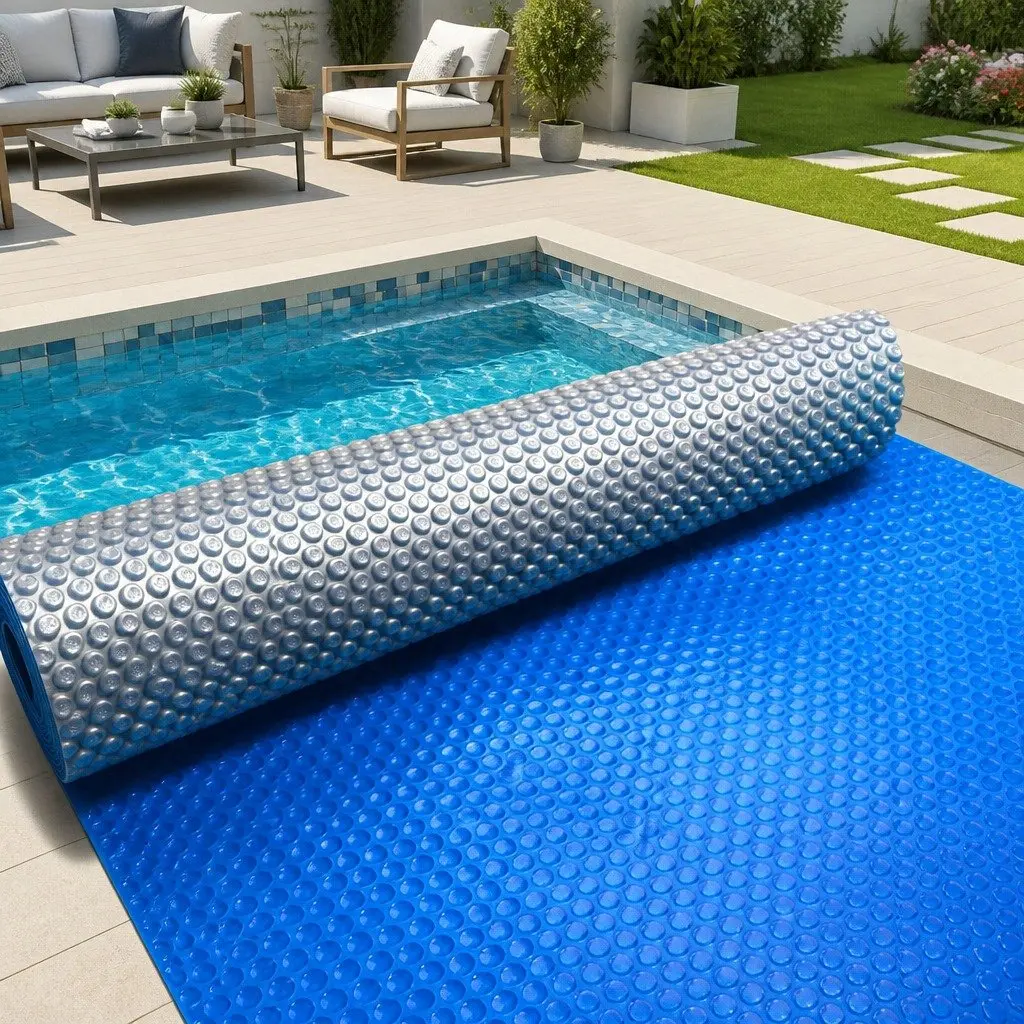 Solar Pool Cover 500 Micron 8.5x4.2m Blue Silver Isothermal