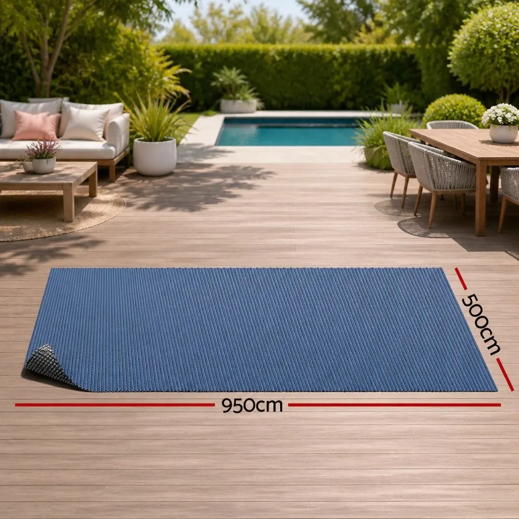 Solar Pool Cover Blue 9.5m x 5m Durable 600 Micron Bubble Heat Retention Blanket