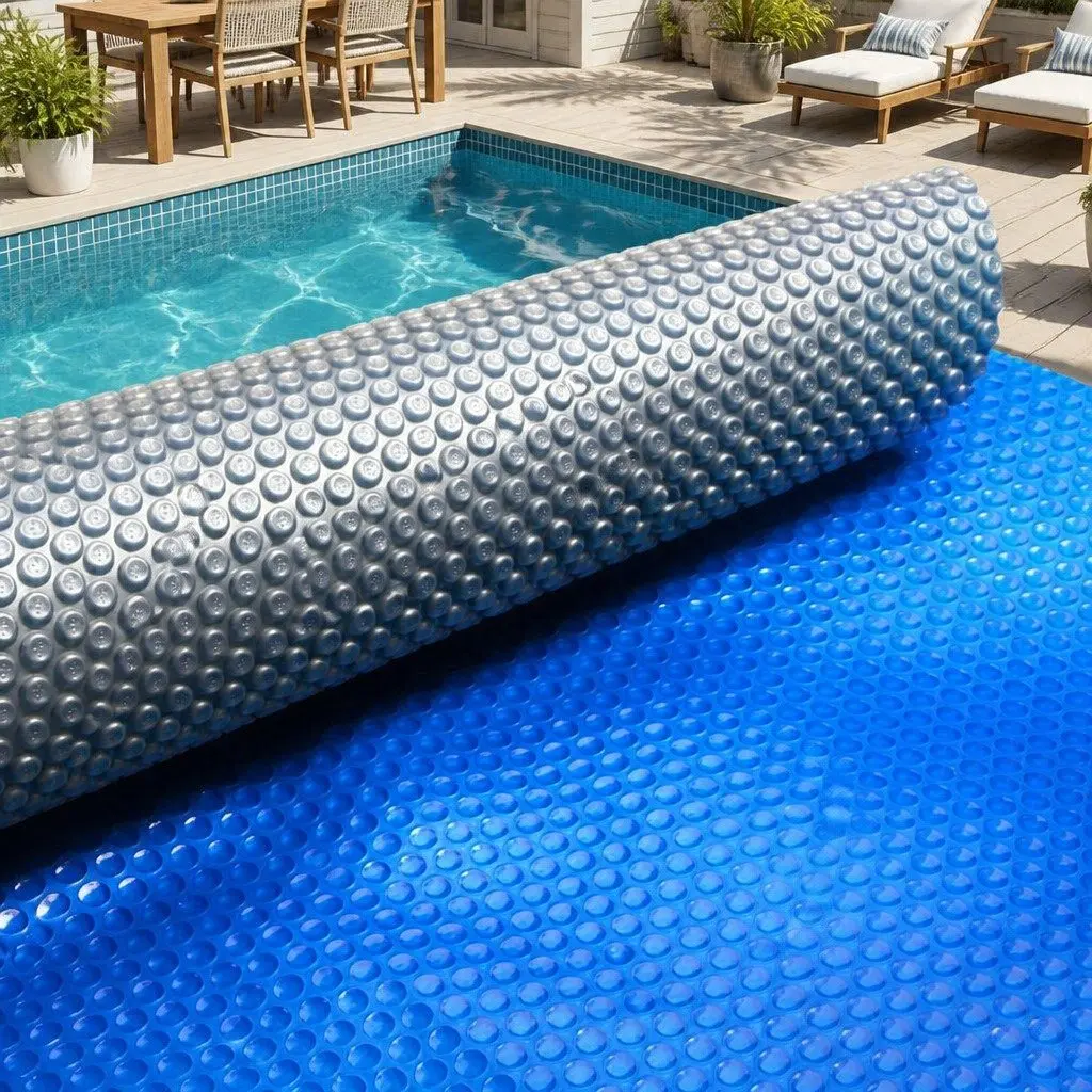 Pool Cover Isothermal Blue Silver 9.5x5m 500 Micron Low Density Polyethylene Swimming Blanket