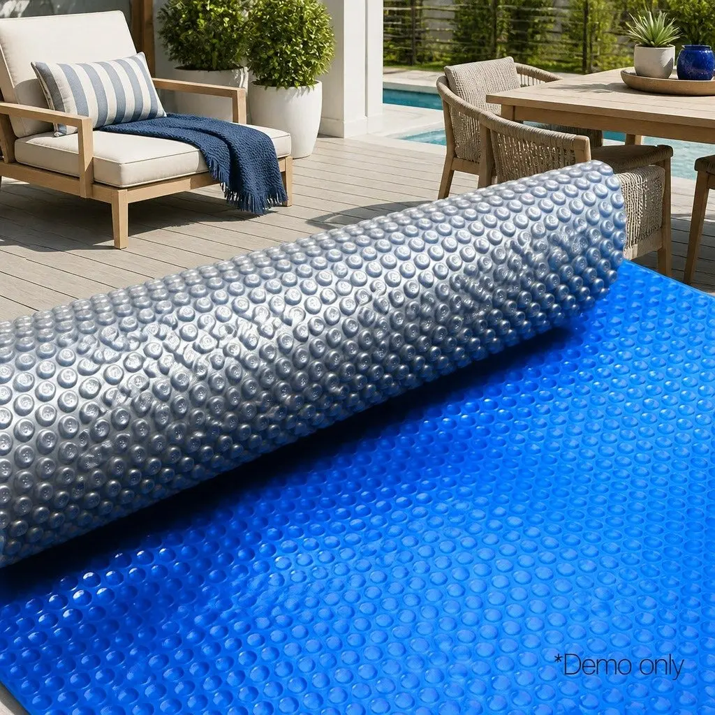 Pool Cover Isothermal Blue Silver 9.5x5m 500 Micron Low Density Polyethylene Swimming Blanket