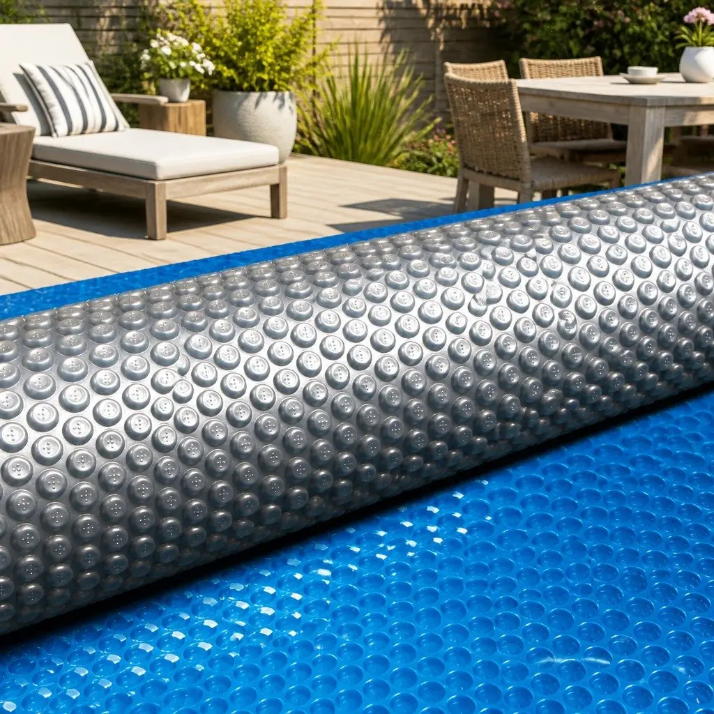 Pool Cover Isothermal Blue Silver 9.5x5m 500 Micron Low Density Polyethylene Swimming Blanket