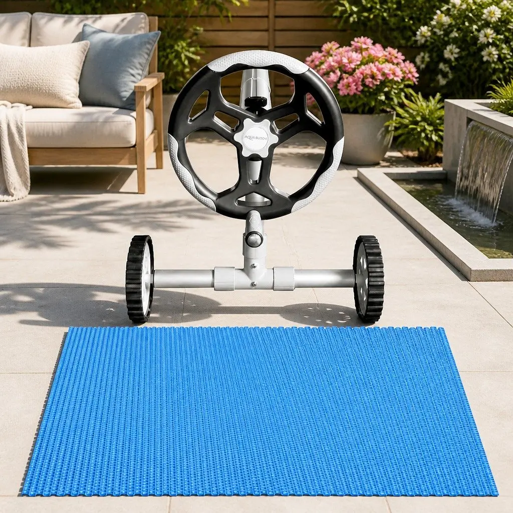Solar Pool Cover and Roller for Home Use