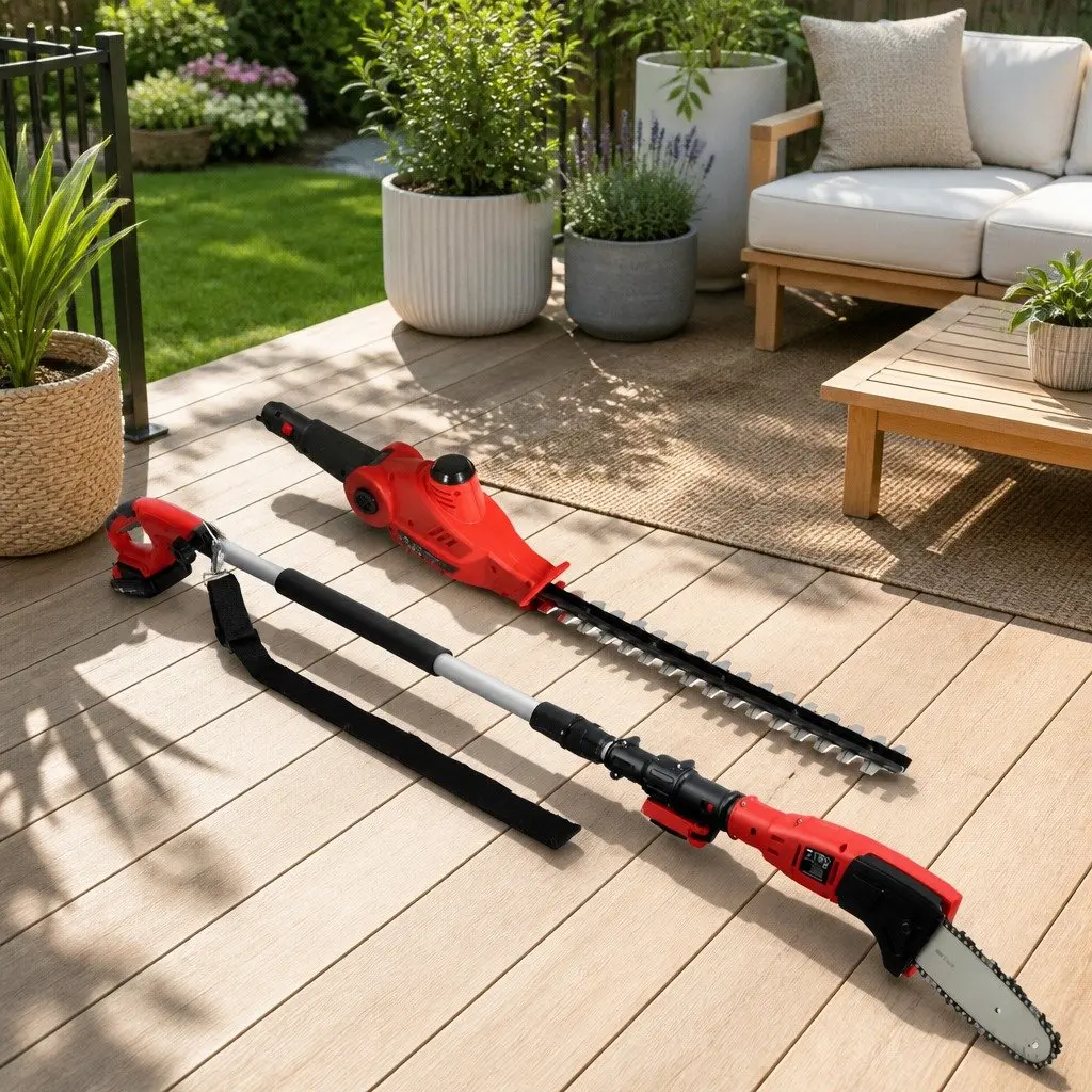 Cordless Chainsaw and Trimmer for Home Use