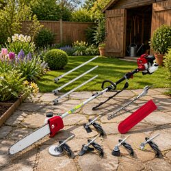 52cc Pole Chainsaw 2 Stroke Petrol Tree Pruner 12 Inch Bar 7 In 1 Garden Tool