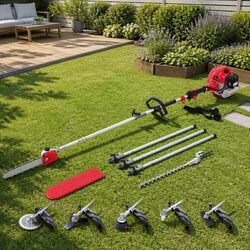 62CC Pole Chainsaw 7-in-1 Multi-Tool Hedge Trimmer Brush Cutter Whipper 5.6m