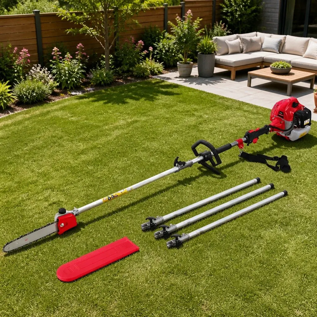 Pole Chainsaw 62CC Petrol 12in Bar 5.6m Reach Red or Black