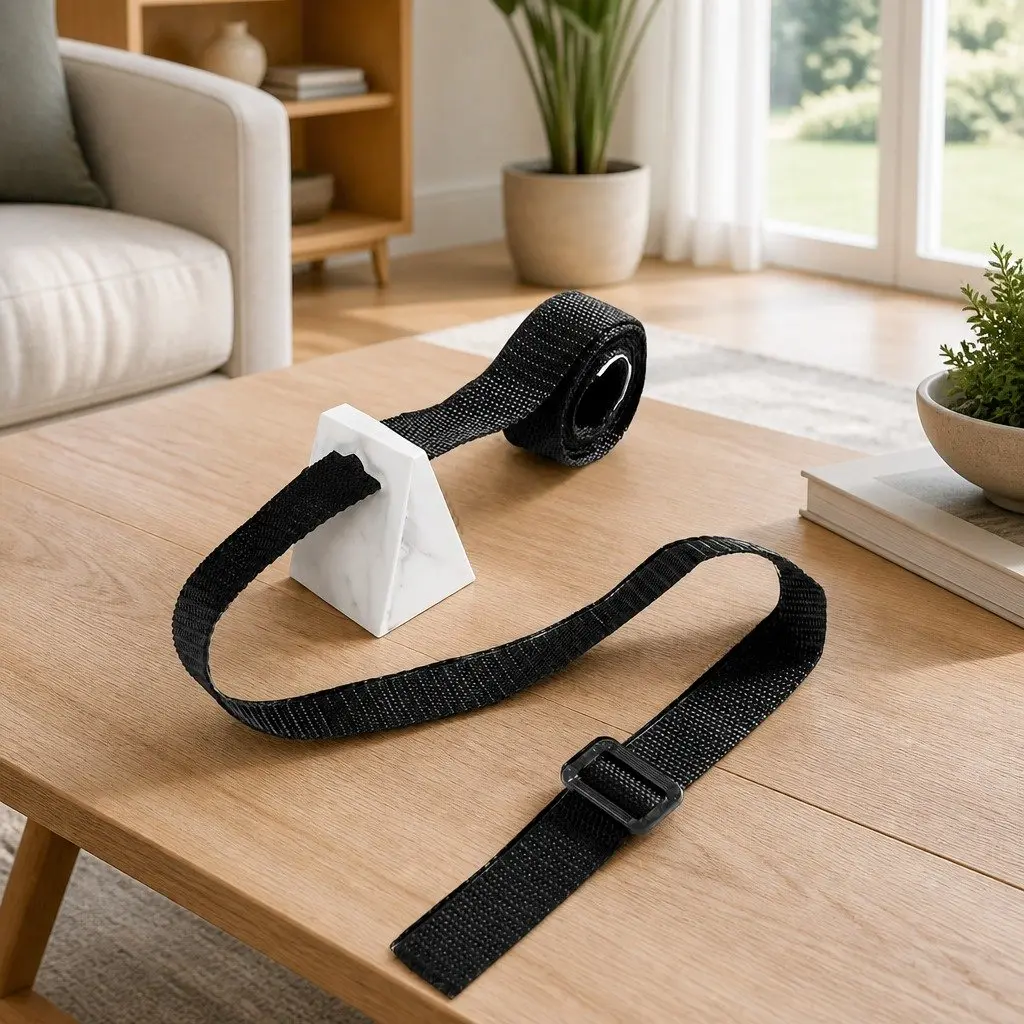 Pool Cover Roller Attachment Strap Kit Nylon Black 8 Piece