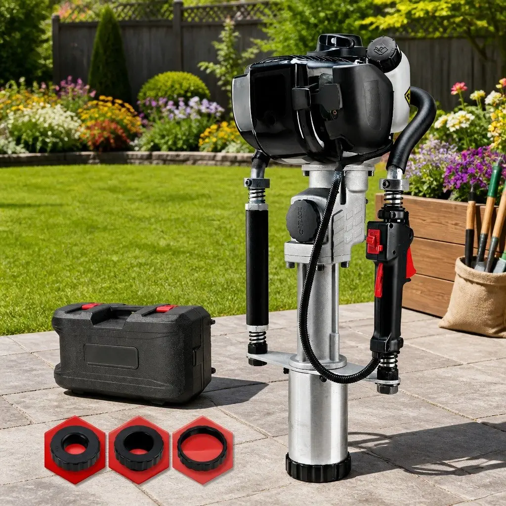Post Driver 4-Stroke 38CC Petrol Black Power Tool
