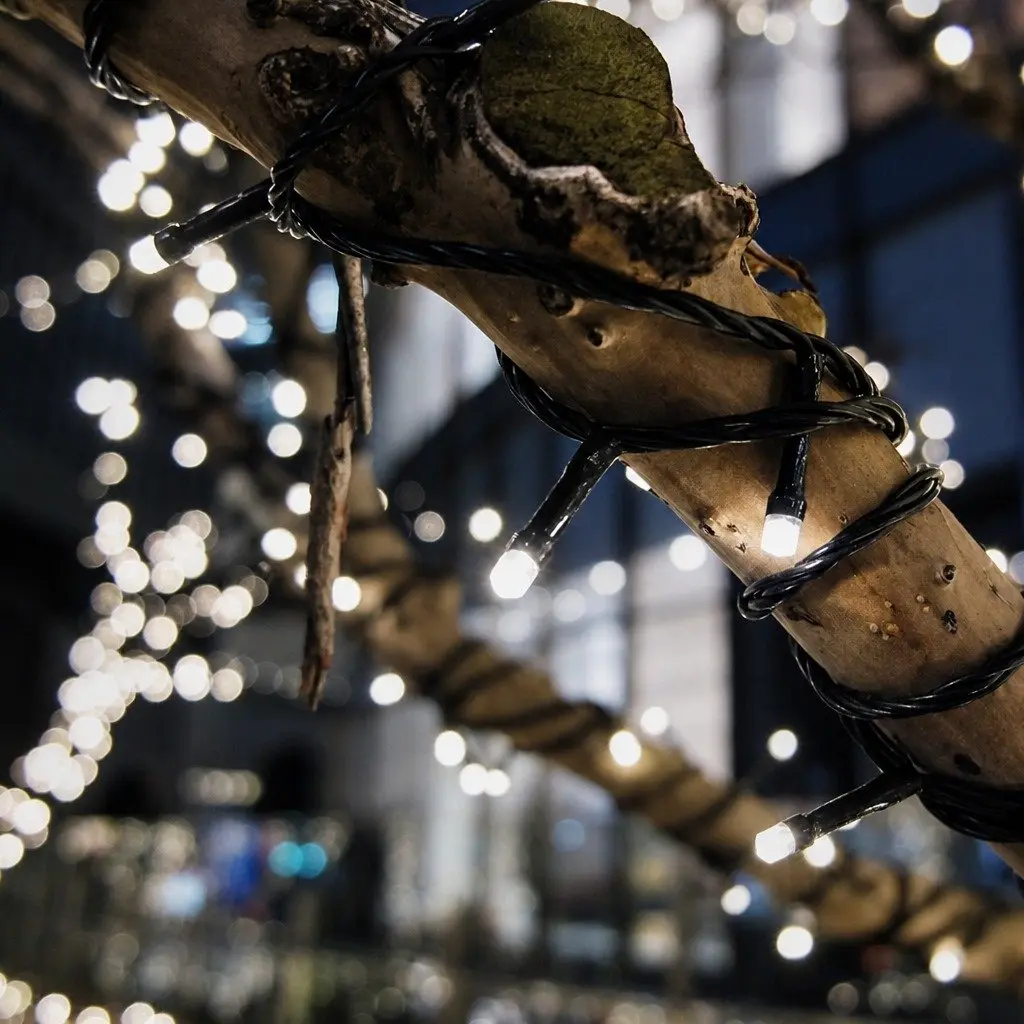 LED String Lights Solar Powered 500 Outdoor Waterproof 52m Warm White Cool White Multi-coloured