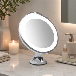 10x Magnifying Makeup Mirror with 14 LED Ring Light 360 Degree Rotation Bathroom