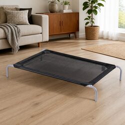 Elevated Dog Bed Trampoline Heavy Duty Steel Frame Raised Pet Sleeping Cot