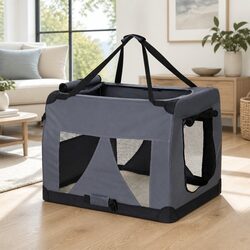 Practical Pet Carrier for Travel and Home Use 121x80cm Grey